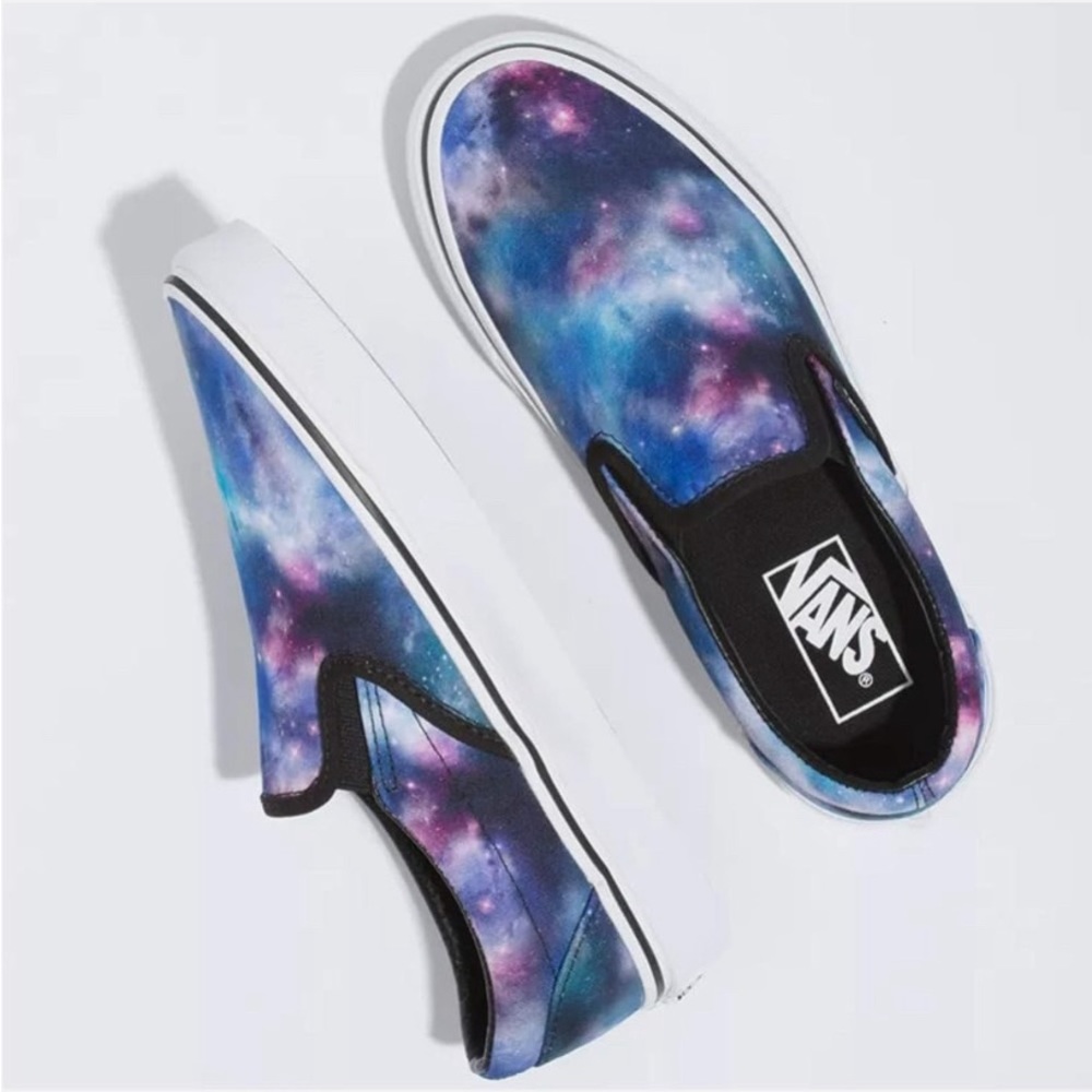 Vans Off The Wall Asher Galaxy Purple classic slip on sneakers
